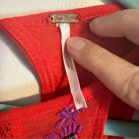 Free People Fast times cold shoulder blouse top - Picture 4 of 8